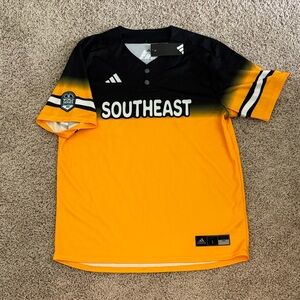 Adidas Southeast LLWS 2025 Short Sleeve Baseball Jersey - Black & Gold